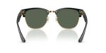 unisex γυαλιά ηλίου RAY-BAN RBR0504S 6677VR Clubmaster Reverse με μαύρο/arista σκελετό και σκούρους πράσινους φακούς.