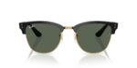 unisex γυαλιά ηλίου RAY-BAN RBR0504S 6677VR Clubmaster Reverse με μαύρο/arista σκελετό και σκούρους πράσινους φακούς.