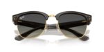 unisex γυαλιά ηλίου RAY-BAN RBR0504S 682911 Clubmaster Reverse με διαφανές σκούρο γκρι σε χρυσό σκελετό και γκρι ντεγκραντέ φακούς.