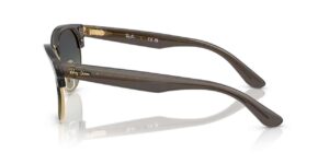 unisex γυαλιά ηλίου RAY-BAN RBR0504S 682911 Clubmaster Reverse με διαφανές σκούρο γκρι σε χρυσό σκελετό και γκρι ντεγκραντέ φακούς.