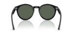 unisex γυαλιά ηλίου RAY-BAN RBR0505S 6677VR με μαύρο κοκάλινο σκελετό και σκούρους πράσινους φακούς.
