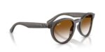 unisex γυαλιά ηλίου RAY-BAN RBR0505S 6707CB με διαφανή σκούρο γκρι κοκάλινο σκελετό και ντεγκραντέ καφέ φακούς.