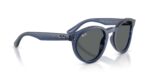 unisex γυαλιά ηλίου RAY-BAN RBR0505S 6708GR με διαφανή ναυτικό μπλε κοκάλινο σκελετό και σκούρους γκρι φακούς.
