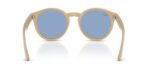 unisex γυαλιά ηλίου RAY-BAN RBR0505S 678072 με οπάλ μπεζ κοκάλινο σκελετό και ανοιχτούς μπλε φακούς.