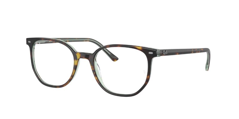 Γυαλιά οράσεως Ray-Ban RX5397 8249 Havana Εξωτερικά Διαφανές Πράσινο Εσωτερικά Elliot
